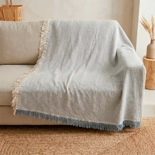 Sommer Tagesdecke Sofaüberwurf - Türkisblau