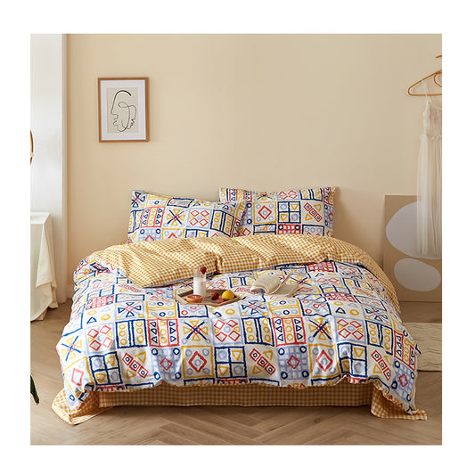 Funda nórdica reversible con estampado multicolor. - Oma Home