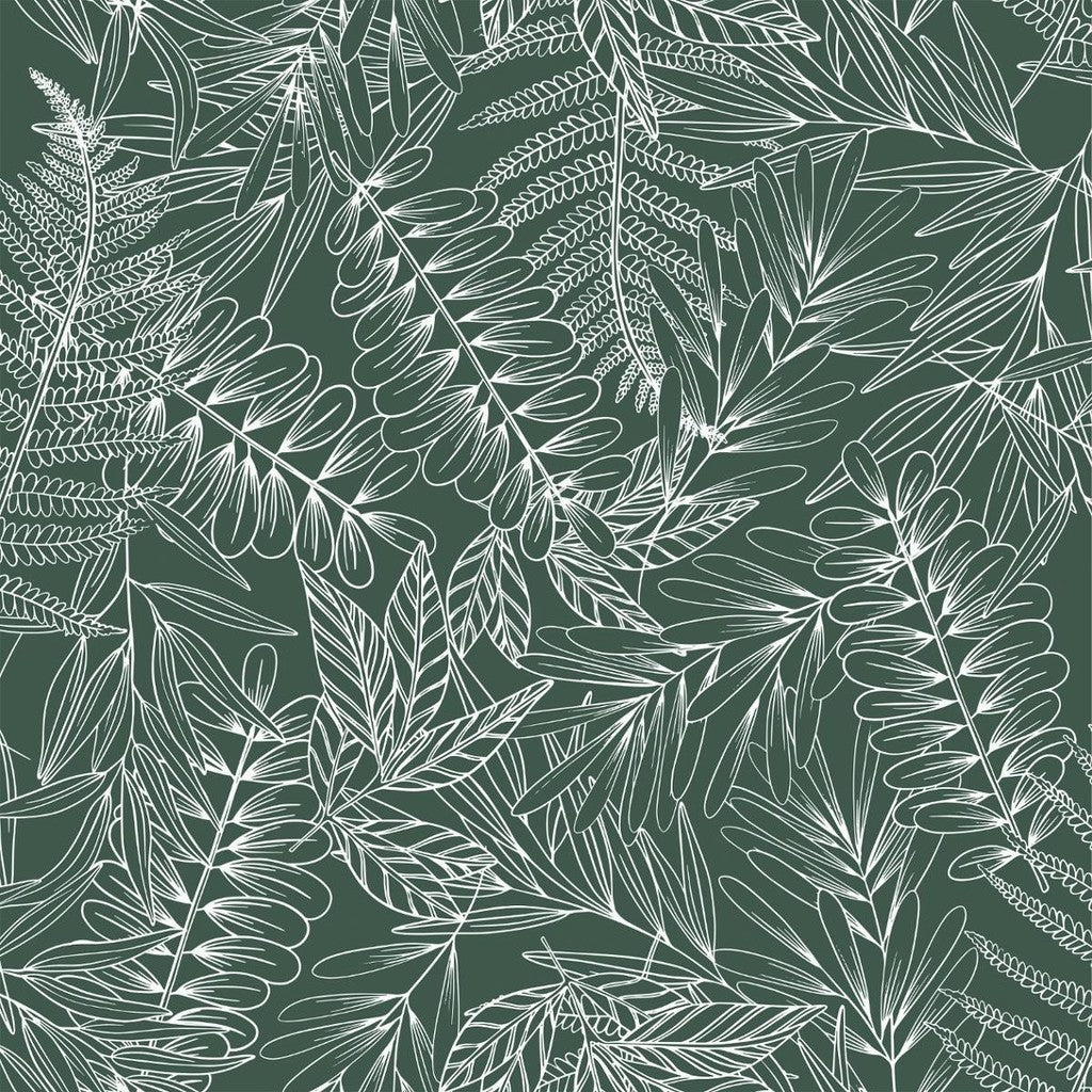 Reversible duvet cover with Tropical Leaves print.