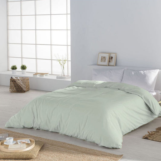 Duvet cover 100% percale cotton, 180 threads. Light green color.