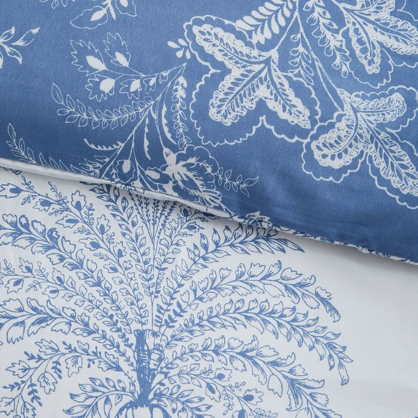 Blue and White Flowers Duvet Cover, soft touch.