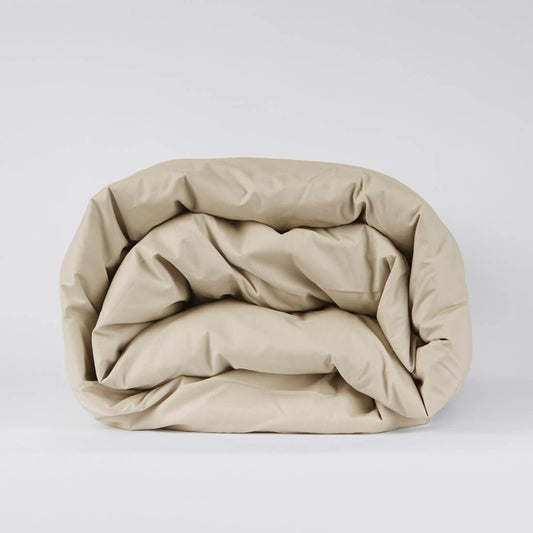 Duvet cover 100% cotton percale, 180 threads. Beige.