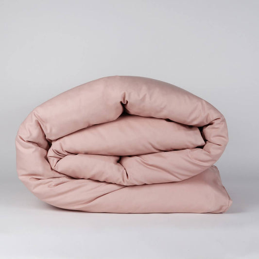 Duvet cover 100% cotton percale, 180 threads. Pale pink color.