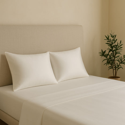 100% Natural Silk Pillowcase, White | 16 Momme Mulberry Silk | Anti-Wrinkle and Anti-Frizz