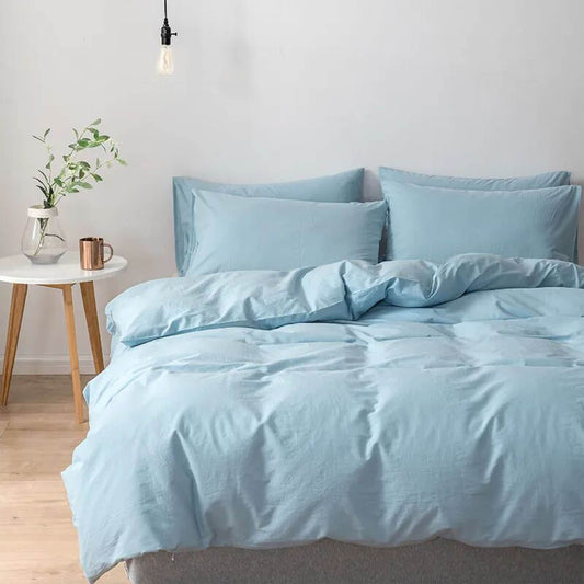 Duvet cover 100% cotton percale, 180 threads. Light blue.