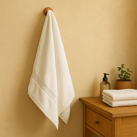 Zero Twist Towel 100% Cotton White – 600 g/m², extra soft and absorbent