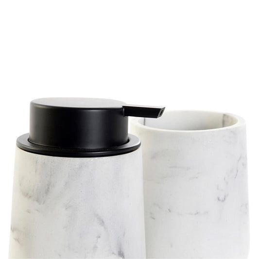 Stoneware bathroom set. Blue.