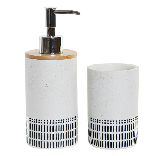 Stoneware bathroom set. Blue.
