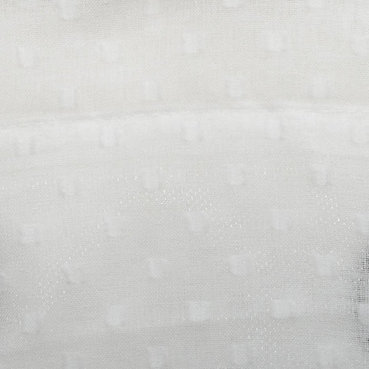 Cortina visillo jacquard blanco. 140cm x 240cm. - Oma Home
