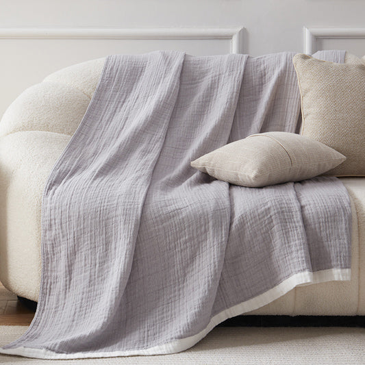 Colcha algodón color gris claro. - Oma Home